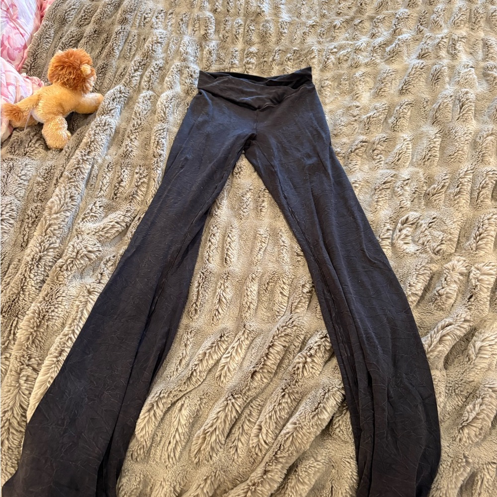 Aerie Black High-Rise Flare Leggings